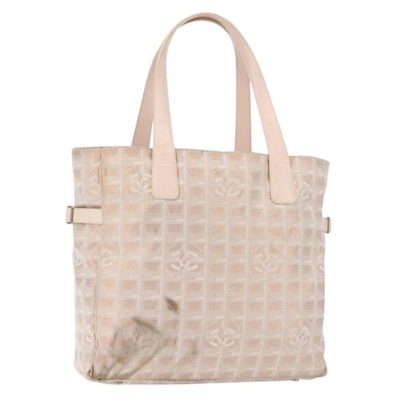 CHANEL Handbags - CHANEL New Travel Line Tote Bag Canvas Pink CC Auth BA5609